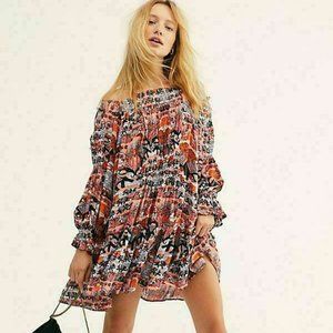 Free People Sea Ya There Tiered Tunic Dress S